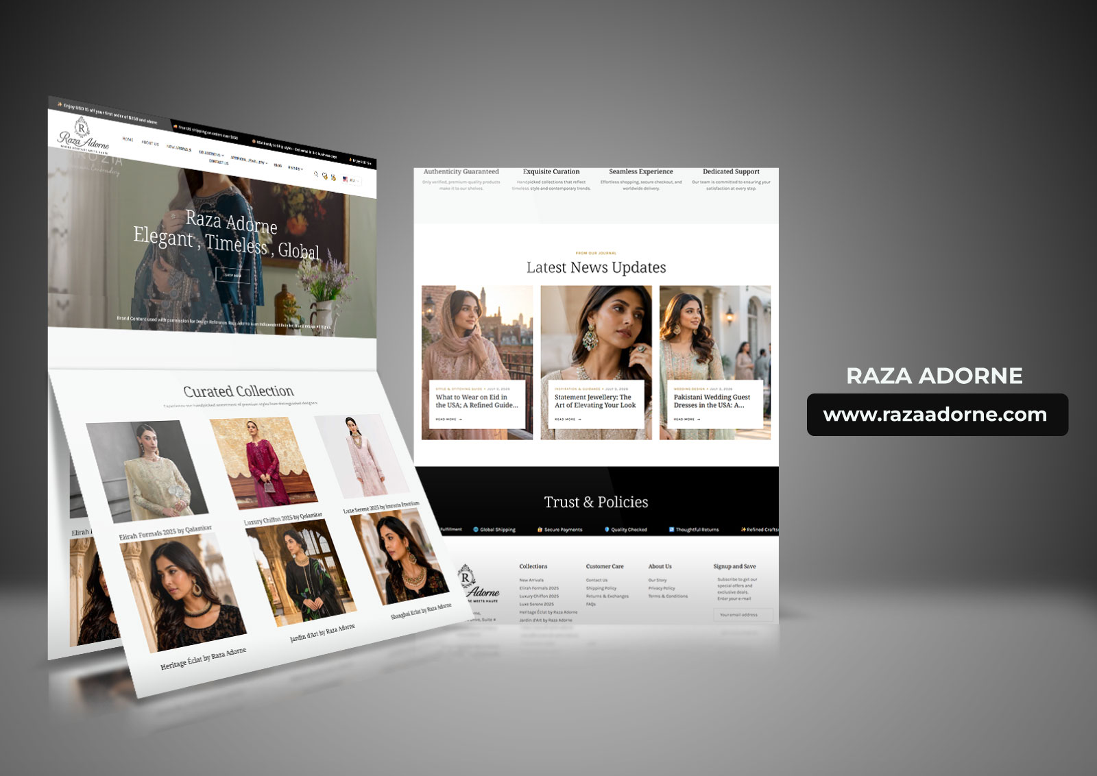 RAZA Adorne designer fashion and jewellery website
