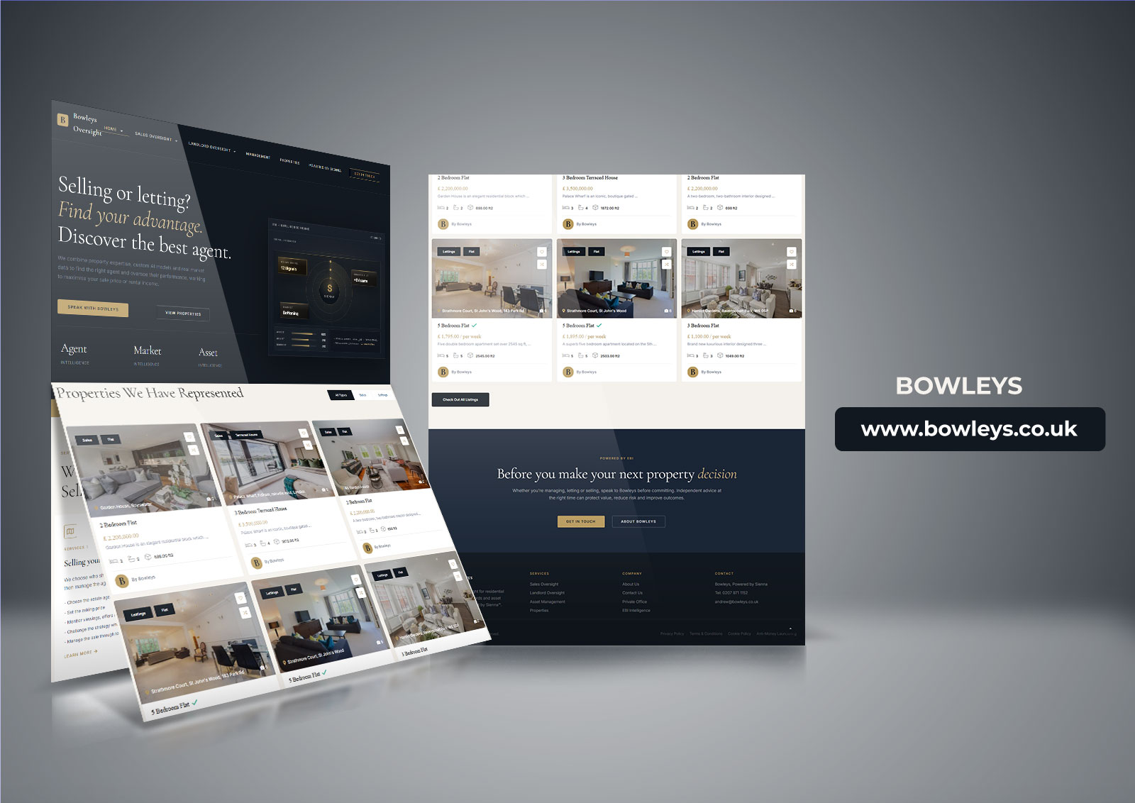 Bowleys Oversight property services website